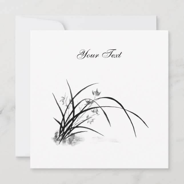 Invitación Elegancia orquídea (Anverso)