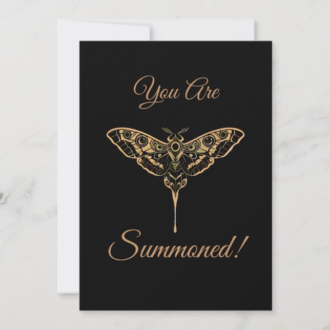 Invitación Elegancia Oscura - Noir y Oro (Anverso)