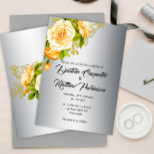 Elegancia plateada: Boda Rosas dorados