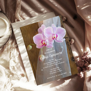 Invitación Elegancia rústica Quinceanera Barn Fiesta