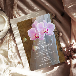 Invitación Elegancia rústica Quinceanera Barn Fiesta