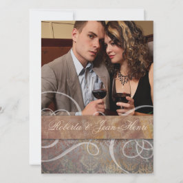 Invitación Elegancia toscana italiana vintage guardar la fech