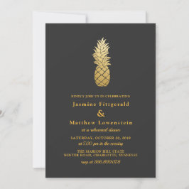 Invitación Elegancia Tropical | Cena de Ensayo de Piña