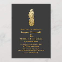 Invitación Elegancia Tropical | Cena de Ensayo de Piña
