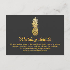 Invitación Elegancia tropical | Detalles del Boda de piña