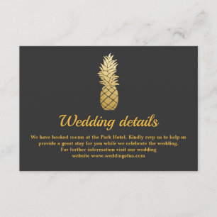 Invitación Elegancia tropical Detalles del Boda de piña