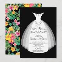 Elegancia tropical novia vestido con ducha de novi