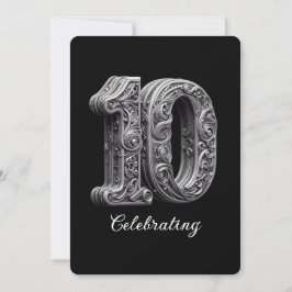 INVITACIÓN ELEGANT 10º ANIVERSARIO DE BODAS
