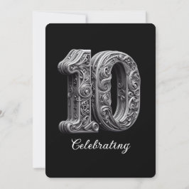 INVITACIÓN ELEGANT 10º ANIVERSARIO DE BODAS