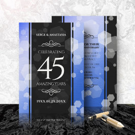 Invitación Elegant 45th Sapphire Wedding Anniversary