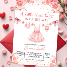 Invitación Elegant a Little Sweetheart Baby Shower 