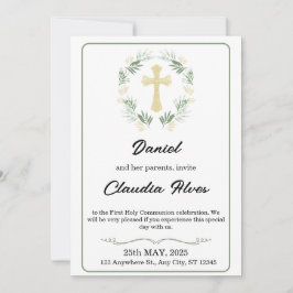 Invitación Elegant Adult Baptism Invitation