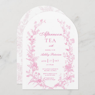Invitación Elegant Afternoon Tea Party Girl Baby Shower