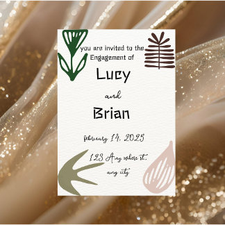 Invitación Elegant and artistic wedding invitation