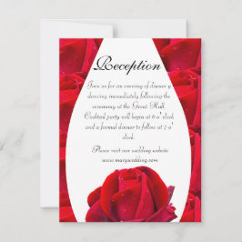 Invitación elegant and romantic red roses