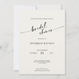 Invitación Elegant and Simple - Minimalist Bridal Shower