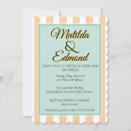 Invitación Elegant and Whimsical Pastel Stripes 