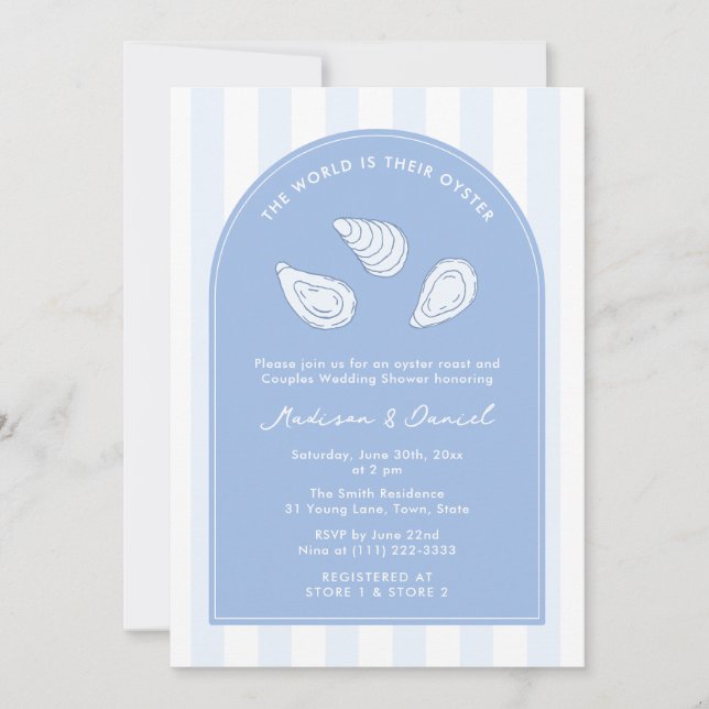 Invitación Elegant Arch Oyster Roast Couples Wedding Shower (Anverso)