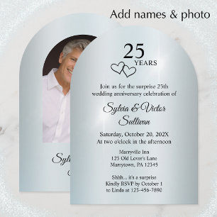 Invitación Elegant Arch Photo Sorpresa Fiesta del 25 Aniversa