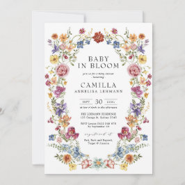 Invitación Elegant Baby in Bloom Baby Shower