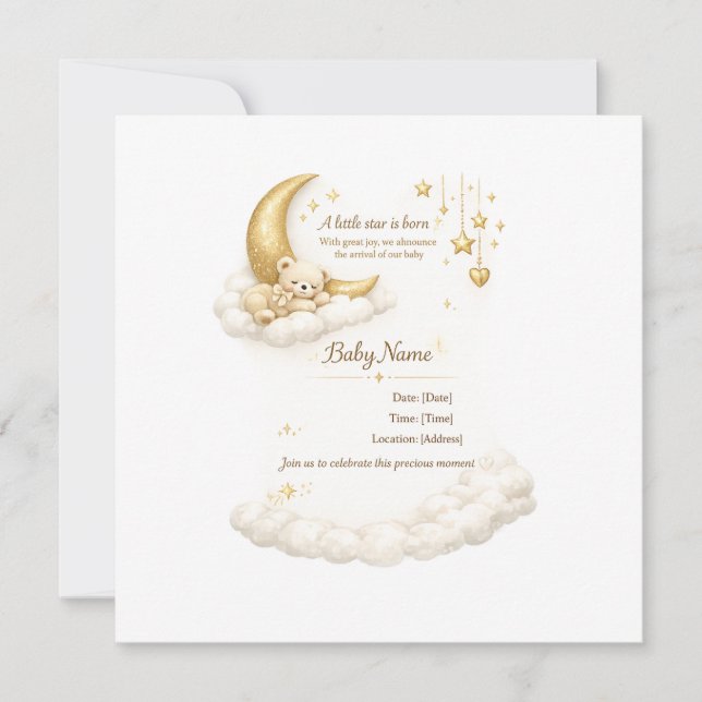 Invitación Elegant Baby Shower Invitation (Anverso)
