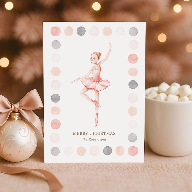 Invitación Elegant Ballerina Merry Christmas Card (Subido por el creador)
