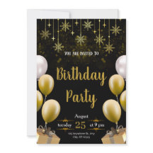 Elegant Black & Gold Birthday Party