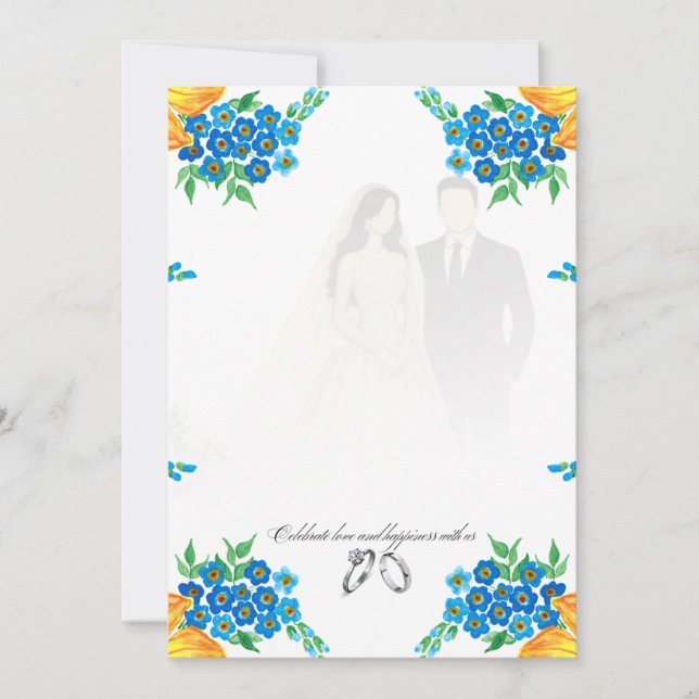 Invitación Elegant Blank Wedding Invitation – Fully Customiza (Anverso)