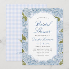 Invitación Elegant Blue Hydrangea Bridal Shower