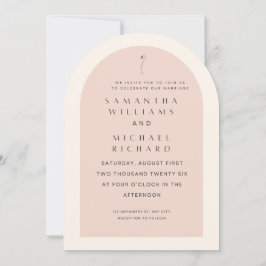 Invitación Elegant Blush Pink Arch Wedding Invitation - Custo