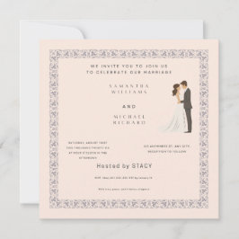 Invitación Elegant Blush Pink Wedding Invitation - Customizab