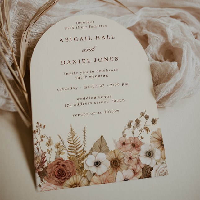 Invitación Elegant Bohemian Floral All Seasons Wedding (Subido por el creador)