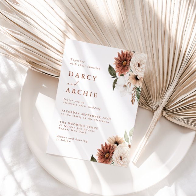 Invitación Elegant Bohemian Floral All Seasons Wedding (Subido por el creador)