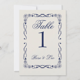 Invitación Elegant Boho Wedding Table Number | Old Money 