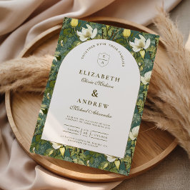 Invitación Elegant Botanical Arch Garden Wedding