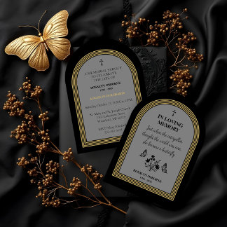 Invitación Elegant Botanical Butterflies Motivational Quote