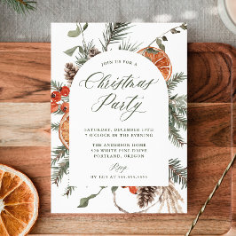 Invitación Elegant Botanical Citrus Arch Christmas Party