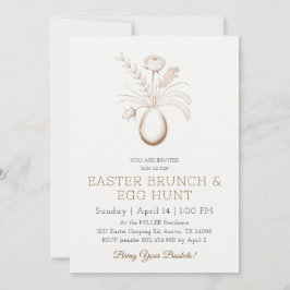 Invitación Elegant Botanical Easter Brunch Invitation Card