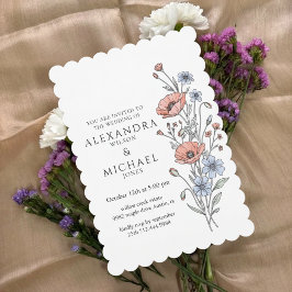 Invitación Elegant Botanical Floral Wedding Invitation
