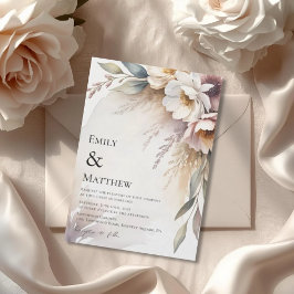 Invitación Elegant Botanical Floral Wedding Invitation