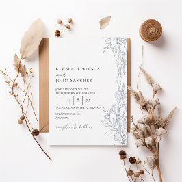 Invitación Elegant Botanical Frame Wedding Invitation