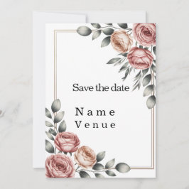 Invitación Elegant botanical save the date