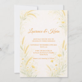 Invitación Elegant Botanical Wedding Invitation