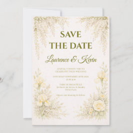 Invitación Elegant Botanical Wedding Invitation Save the date