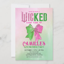 Elegant Bow Wicked Girl Birthday Party 
