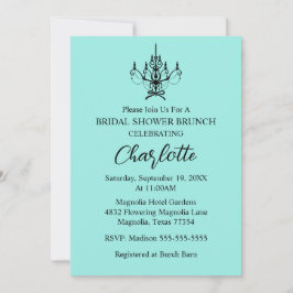 Invitación Elegant Bride & Co. Bridal Shower Teal