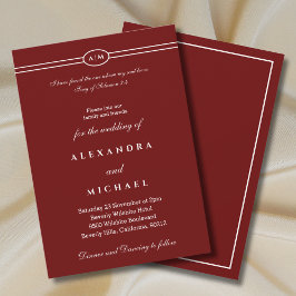 Invitación Elegant Burgundy Bible Verse Christian Wedding