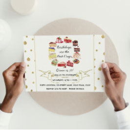 Invitación Elegant Cake Birthday Invitation