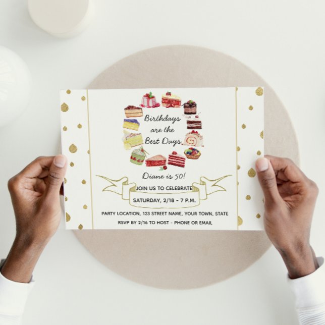 Invitación Elegant Cake Birthday Invitation (Subido por el creador)