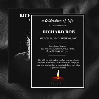 Invitación Elegant Celebration of Life Memorial Service 